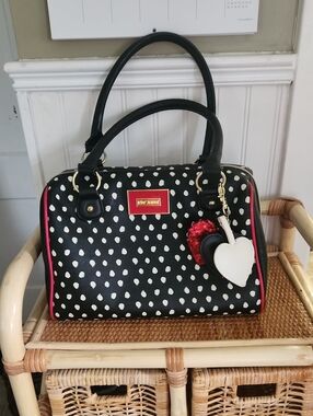 Betsey Johnson Polka Dot Barrel Bag
